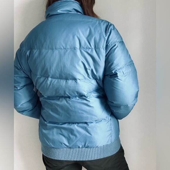 Woolrich Down Puffer Coat baby Blue Size Modern Large Vintage 90s - Picture 10 of 12